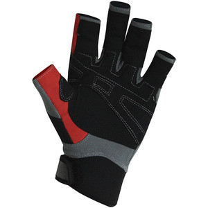Crewsaver Deckhand PRO Short Finger Gloves Grey / Red 6324